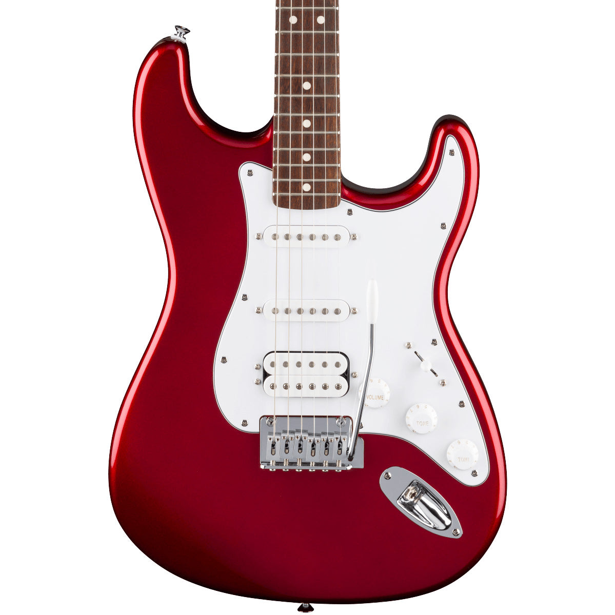 Fender Standard Series Stratocaster, HSS, Laurel Fingerboard, White Pickguard, Candy Cola