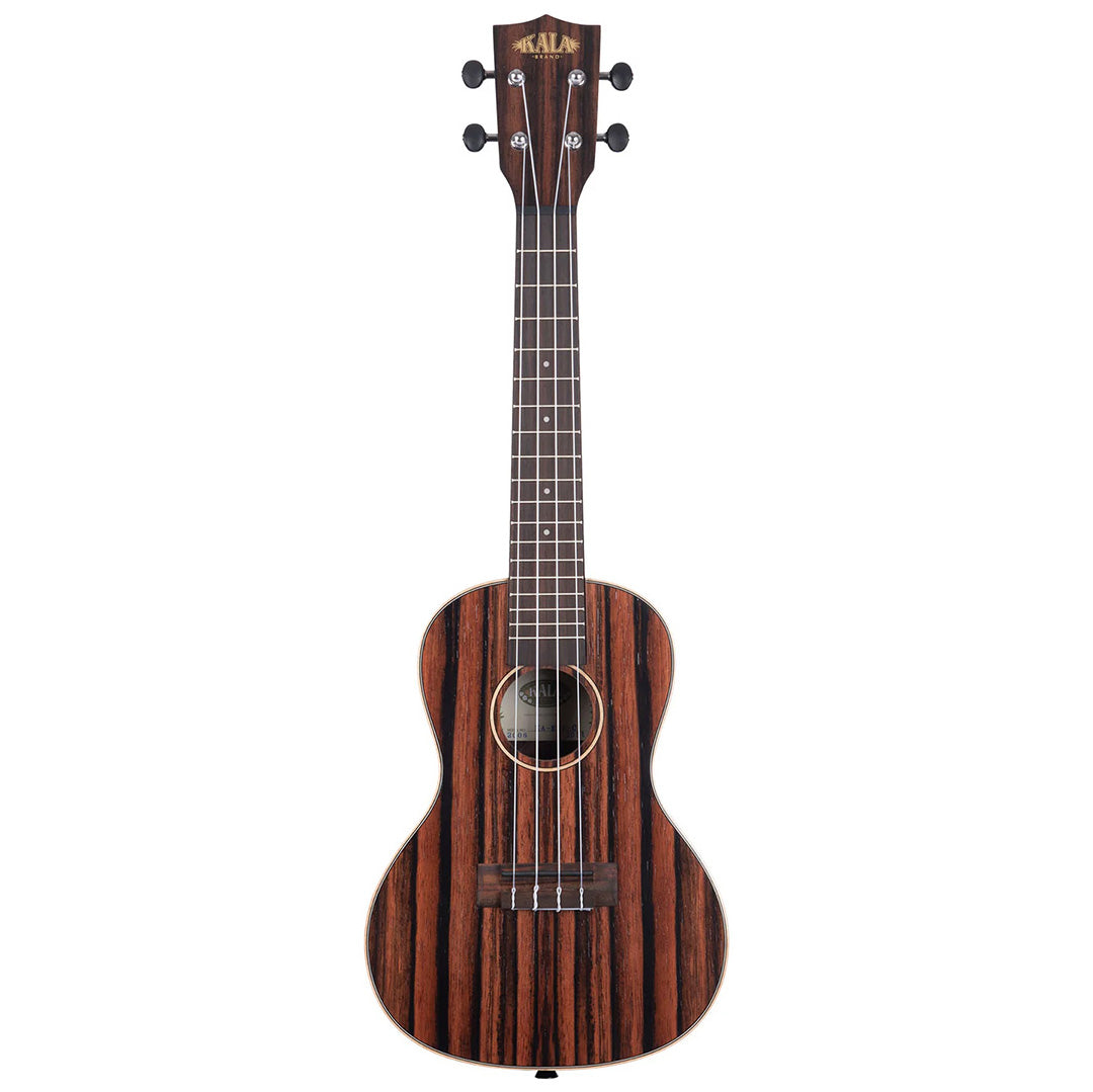 Kala Striped Ebony Concert Ukulele, KA-EBY-C
