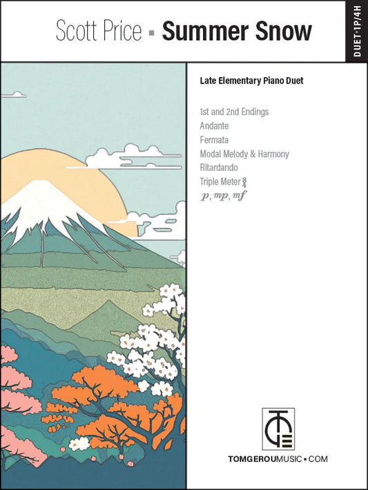 Scott Price: Summer Snow – Late Elementary Piano Duet