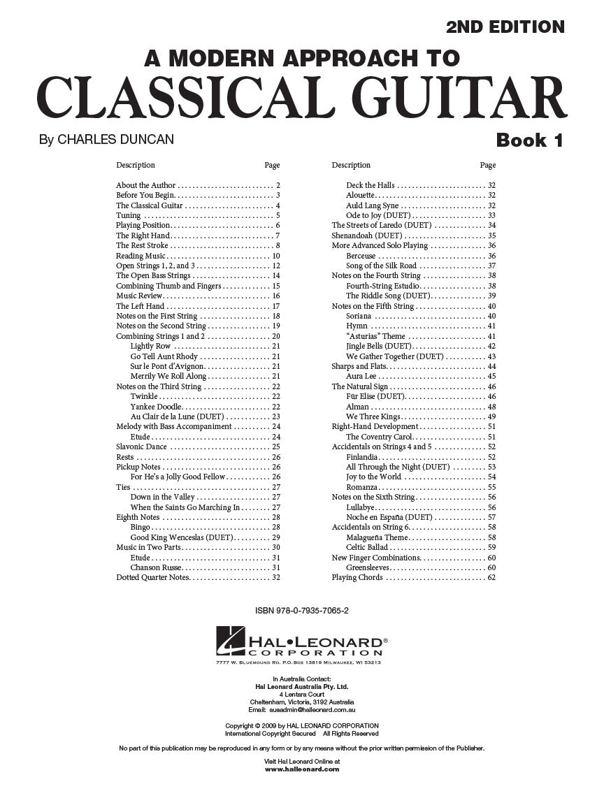 A Modern Approach to Classical Guitar – 2nd Edition, Book 1