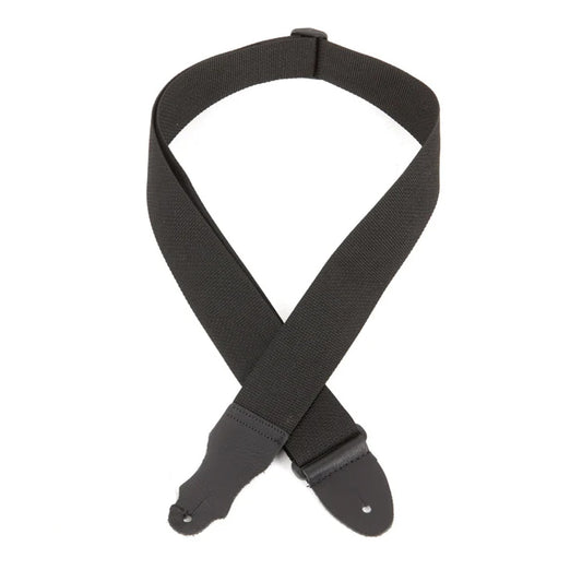 Franklin X1-BK Premium Poly Web Guitar Strap - Glove Leather Ends