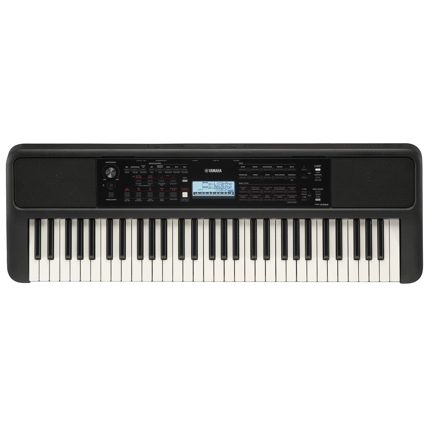 Yamaha PSR-E383 Portable Keyboard, with Power Supply