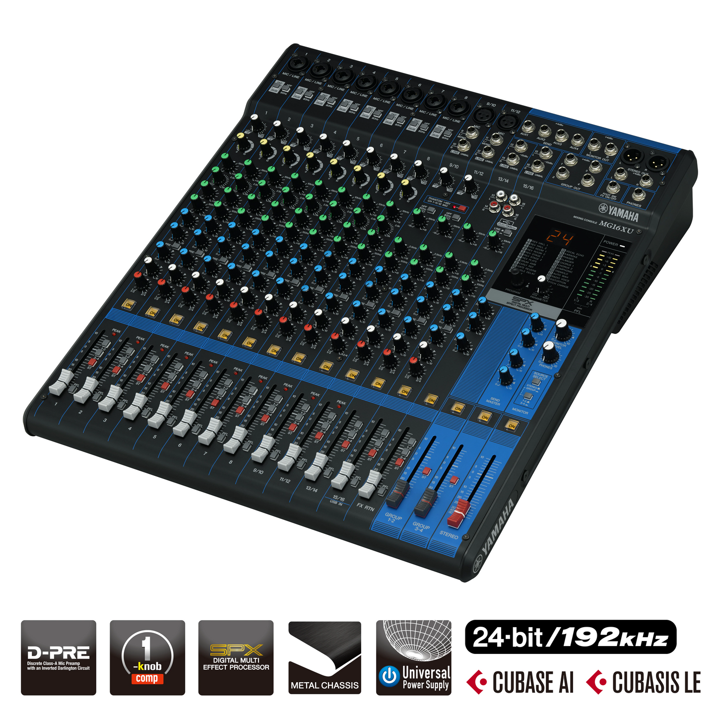 Yamaha MG16XU Mixing console with USB and effects