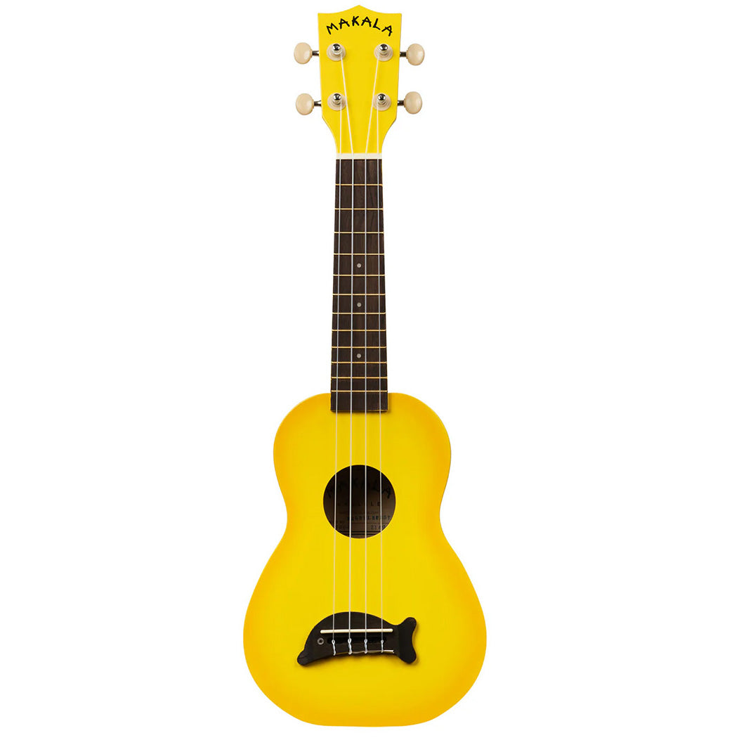 Makala Yellow Burst Soprano Dolphin Ukulele, MK-SD/YLBURST
