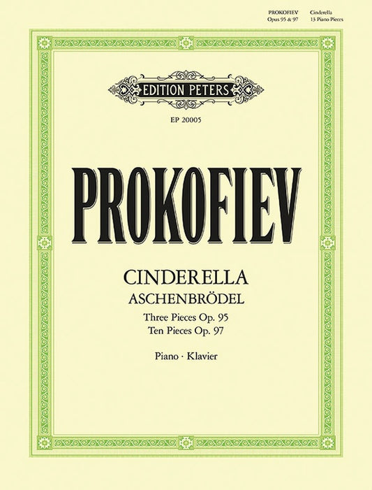 Prokofiev: Cinderella: 13 Pieces for Piano Op. 95, Op. 97 (Aschenbrödel) - Edition Peters