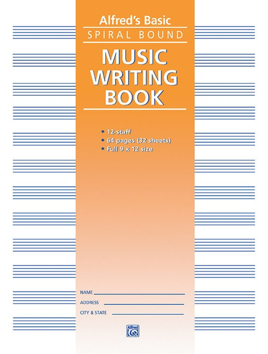 12 Stave Music Writing Book (9" x 12")