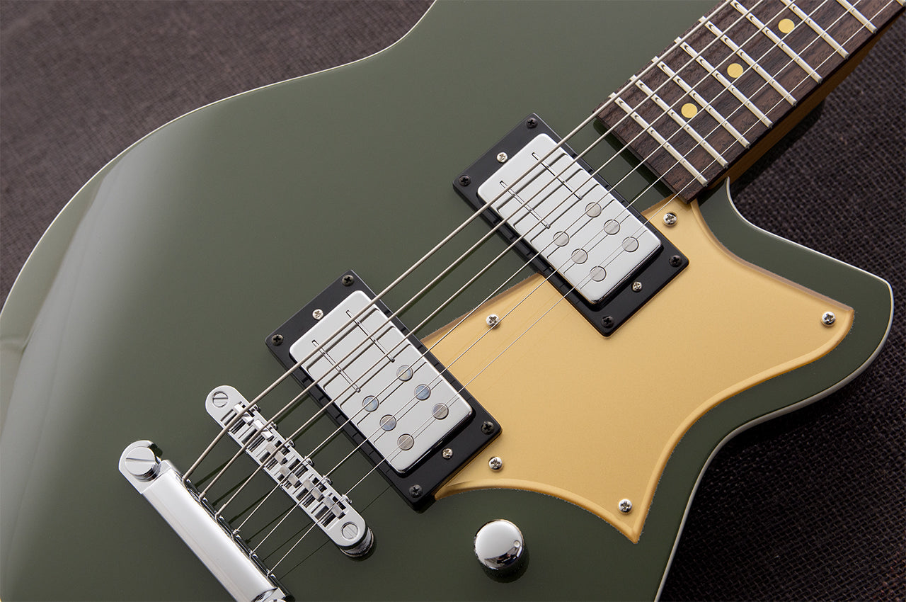 Reverend Descent RA, Army Green Baritone Electric Guitar