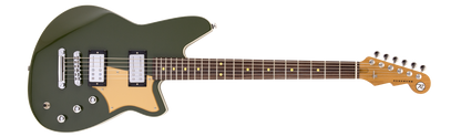 Reverend Descent RA, Army Green Baritone Electric Guitar