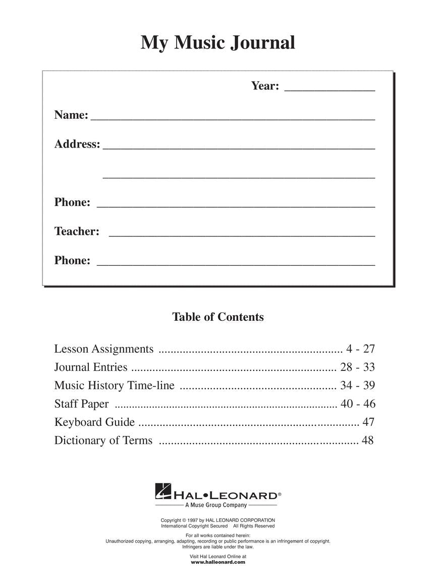 Hal Leonard - My Music Journal