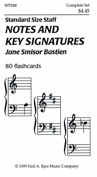 Notes And Key Signatures - 80 Flashcards - Bastien